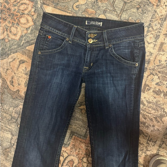 Perfect Hudson jeans size 27 length is 30” laying flat waist is 15” - Picture 2 of 6